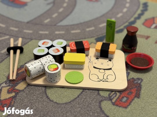 Valódi fából készült Playtive játék Sushi Set