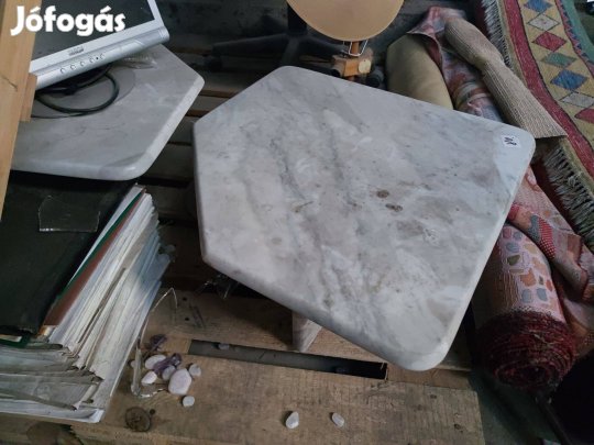 Valódi márvány asztal, magasító, állvány, tartó, stb, 2db!