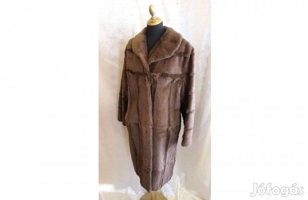 Valódi szőrmebunda rendkívül puha tapintású M/L méretű