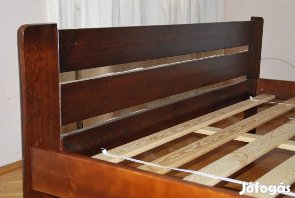 Valódi tömör fából készült ágy, ágyráccsal