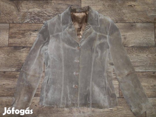 Valódi velúr bőrkabát bőr kabát - barna