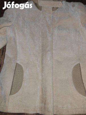 Valódi velúr bőrkabát bőr kabát - világos