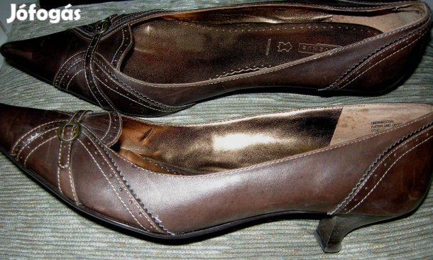 Valódibőr körömcipők, olcsón,41-39,38-méret,barna,fekete,drapp!