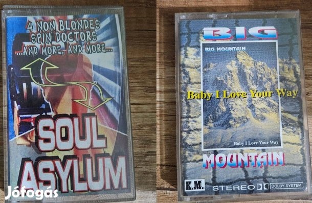 Válogatás kazetták: Soul Asylum Nirvana,AC/DC Aerosmith, Big Mountain