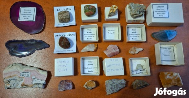 Változatos ásványgyűjtemény ritkaságokkal
