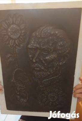Van Gogh dombormű. Juhász Pál kiállítást nyert egyedi alkotása. 