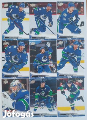 Vancouver Canucks NHL kártya Horvat Miller Hughes Sedin