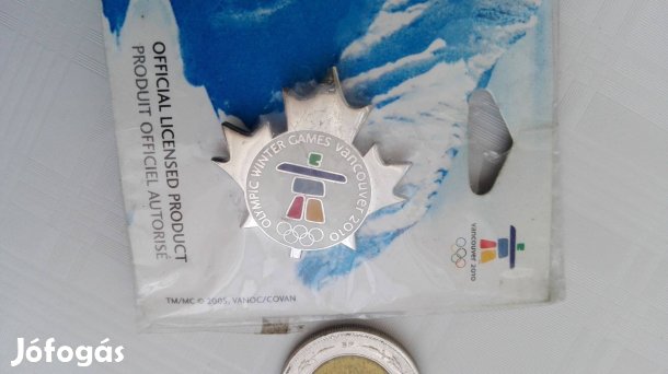 Vancouveri 2010-es Téli Olimpiai jelvény III. szép db bontatla cs