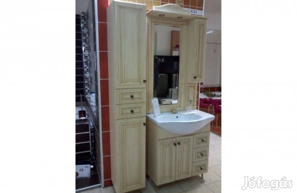 Vanilia antik Fürdőszoba bútor, G Barokk 75, Országos szállítással is