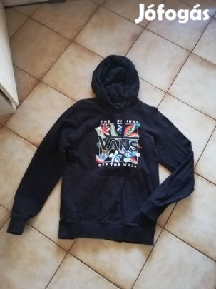 Vans fekete pulóver kapucnis zsebes 