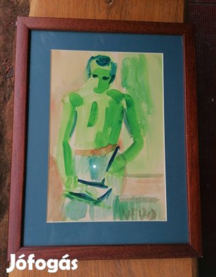 Varga Ferenc 70 signózott akvarel