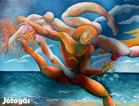 Varga Zoltán Jászai-díjas színész nagyméretű olaj festmény