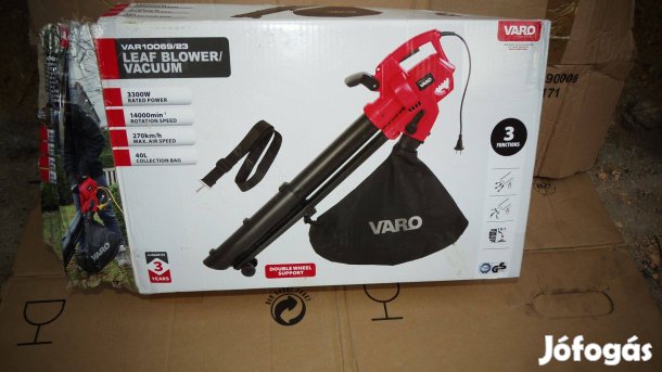 Varo 3in1 elektromos lombfúvó, lombfújó (új, 3300W, fúj, szív, aprít)