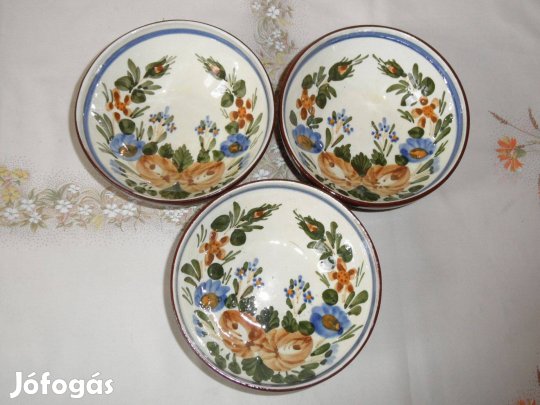 Városlődi kerámia falitányér ( 3 db. )