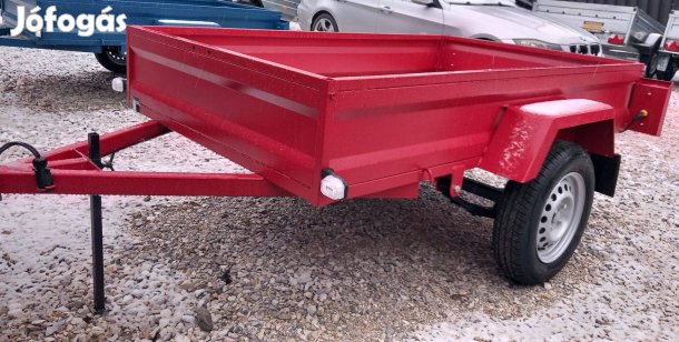 Vas, Hegesztett, Erős Új utánfutó 7,5q (120x200cm) Névre írva 535eFt