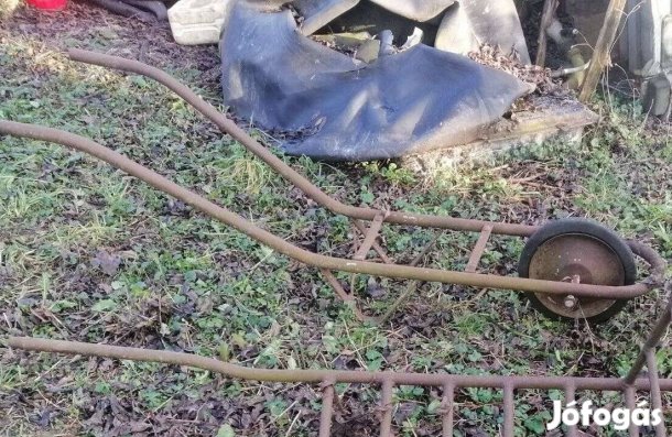 Vas talicska trógli taliga gumikerekes ,Dekoráció stb