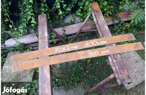 Vaslemez 70x2 mm 100 cm hosszú új eladó !