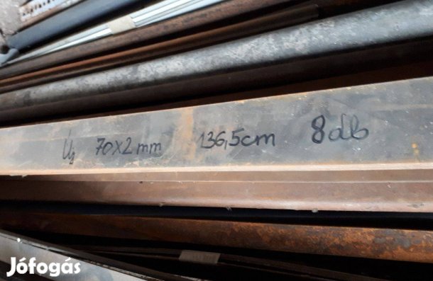 Vaslemez 70x2 mm-es 136,5 cm hosszú új eladó !