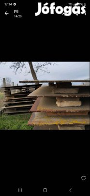 Vaslemez kazánlemez eladó 