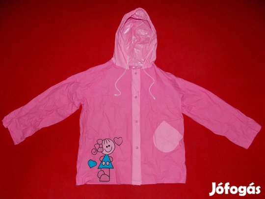Vastag, rózsaszín esőkabát 92-es, 2-3 évesre