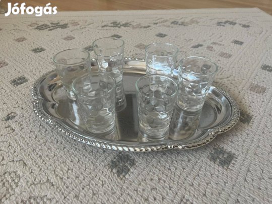 Vastag falú pohárkészlet eladó!