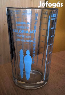 Vastag üveg kalóriaadagoló mérőedény