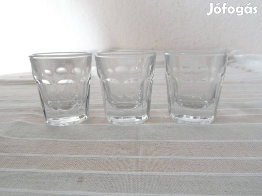 Vastagfalú pálinkás pohár ( 3 db. )
