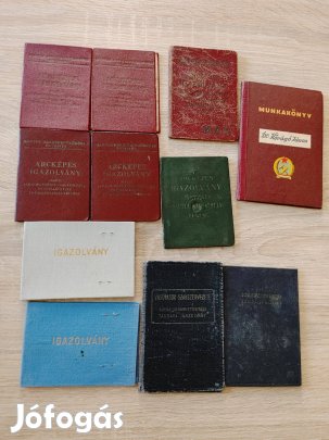 Vasutas igazolványok gyűjtőknek 1950-60-70 évekből