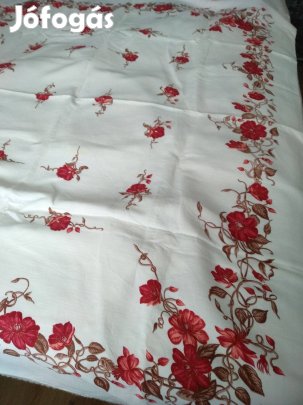 Vászon asztalterítő rózsás