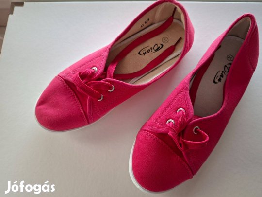 Vászon tornacipő, pink színű, 41-es -Vadonatúj !