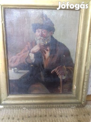 Vászonra olajjal festett portré (100 éves)