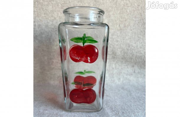 Váza, üveg szögletes