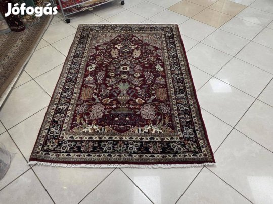 Váza motívumos kézi csomózású 126x182 gyapjú perzsa szőnyeg FZ91