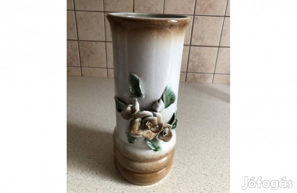 Váza nagy dísz barna 28 cm magas 1999 Ft