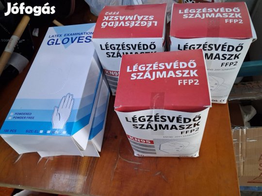 Védőmaszk és gumikesztyű.