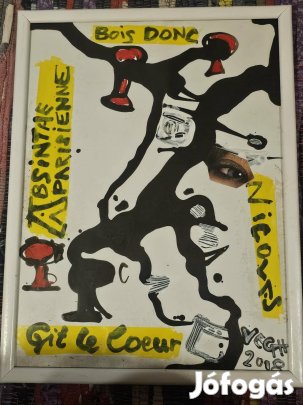 Végh András Kartonra festett munkája