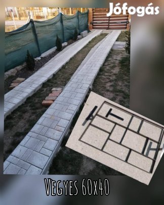 Vegyes 60x40cm Beton mintázó sablon vasból Utolsó Darab 