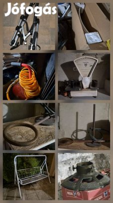 Vegyes (hintaágy, gázláng-fej, mérleg, kompresz., biciklitartó, stb.)