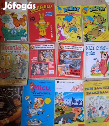 Vegyes képregénycsomag: Alf, Garfield, Berci, Asterix stb