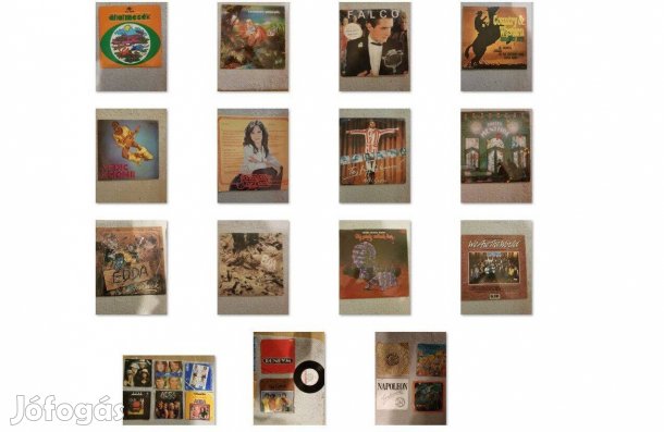 Vegyes könnyűzenei és mese bakelit, vinyl lemezek