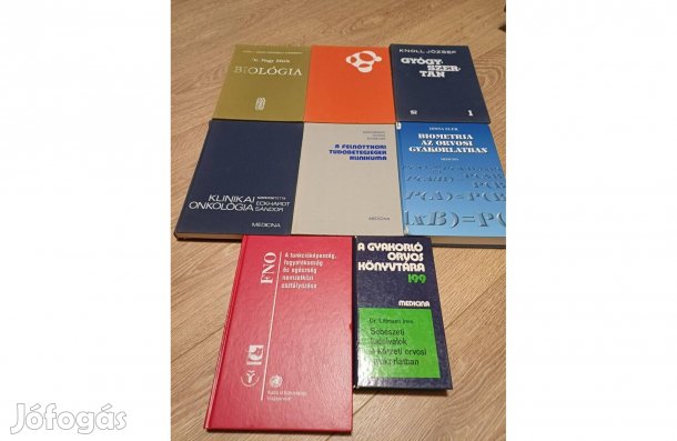 Vegyes orvosi könyvcsomag, 8 db egyben