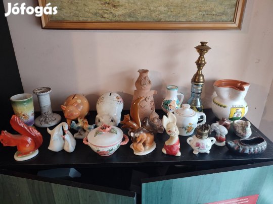 Vegyes porcelán és kerámia dísztárgy csomag eladó
