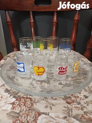 Vegyesen rövid italos poharak