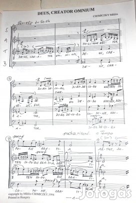 Vegyeskari acappella: Deus, creator omnium- egy kórusnyi, egyben elad