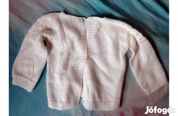 Vékonyabb kötött kislány baba kardigán tavaszra 62-es