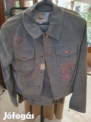 Velúr női kabát + nadrág 38-as méretben