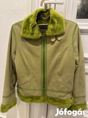 Velúrbőr női kabát - belső szőrmével