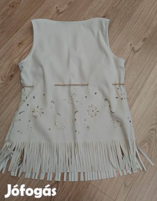 Velúrhatású női mellény S