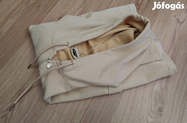 Velúrhatású női sportos kardigán