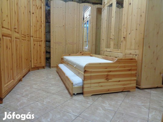Vendégágyas fenyő ágy 90x200